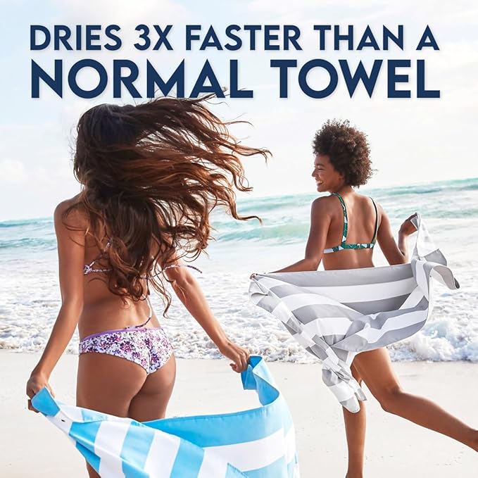 Dock & Bay Beach Towel - Quick Dry, Sand Free - Compact, Lightweight - 100% Recycled - Includes Bag - Cabana - Set E (4), Extra Large (200x90cm, 78x35)