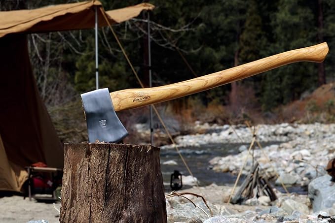1844 Helko Werk Germany Classic Tasmania Competition Axe - Made in Germany Timber Sporting, Wood Chopping, Racing for Timber Sport - Head 4lbs, Handle 31in (Tasmania) #10498