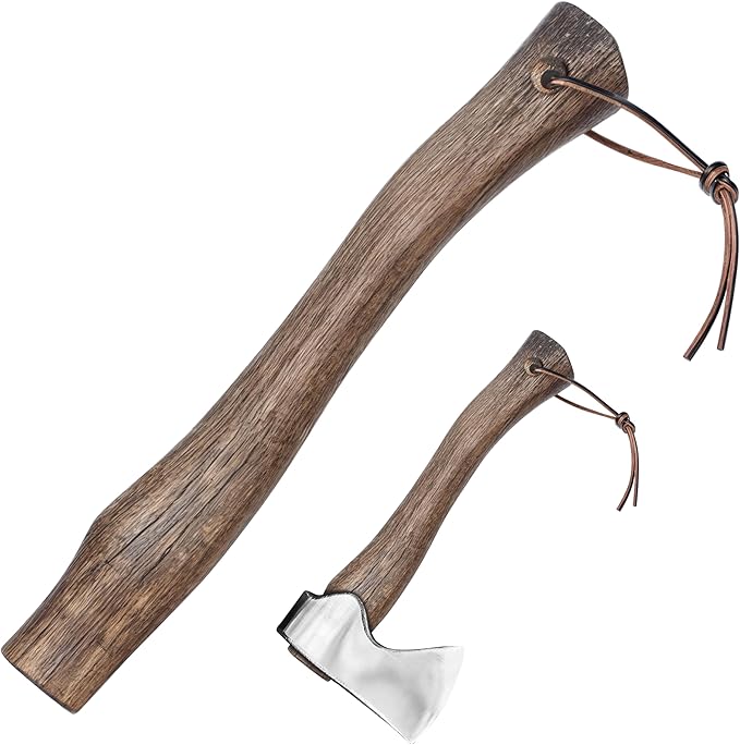 Marsrut 13'' Oak Wood Hatchet Handle Replacement ??Fits Most Camp, Broad, and Single Bit Axes ??Durable Wooden Axe Handle (1.9'' Wide)