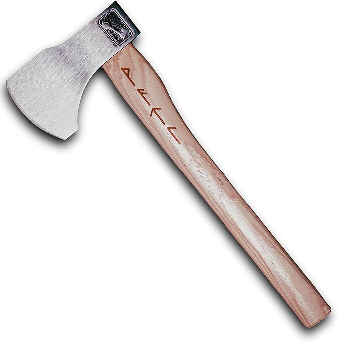 WATL Ragnar Throwing Axe: World Axe Throwing League Premium Competition Throwing Axe with Throwing Hatchet Nylon Sheath and Nordic Engraved Hickory Wooden Handle