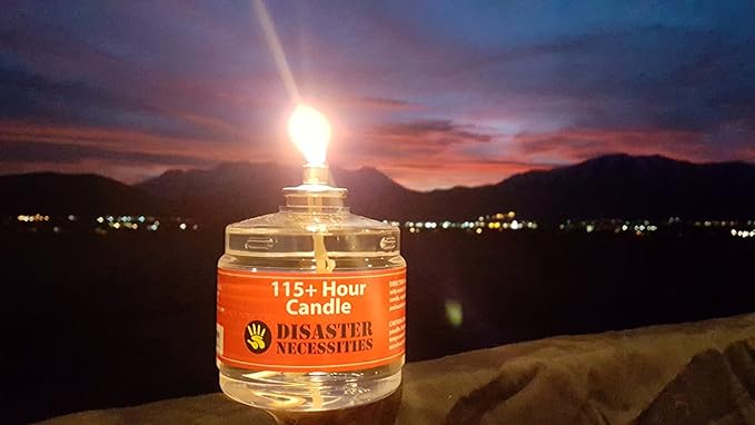 115 Hour Plus Emergency Candles, Clear Mist - Set of 3 Long-Burning Survival Candles