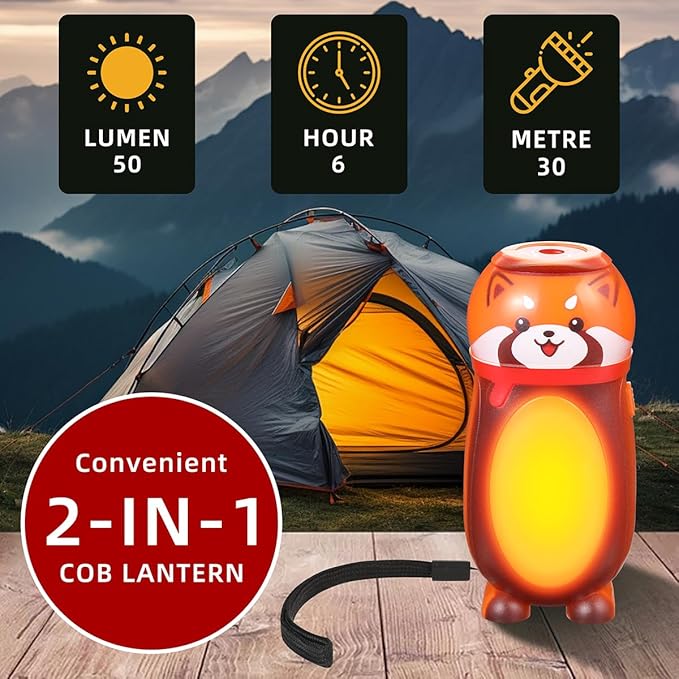 4 Pack Small Mini LED Flashlights for Kids - Cute Small Animal Flashlight - 2 in 1 Camping Lantern Flashlight - Christmas Gifts Stocking Stuffers for Girls Boys