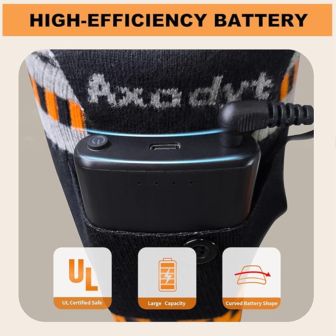 Heated Socks with App Control for Men Women, 5V 8500mAh Battery Rechargeable, Electric Socks with 4 Heating Levels for Winter Warm, Skiing, Hunting, Camping, Hiking, Cycling, Outdoor