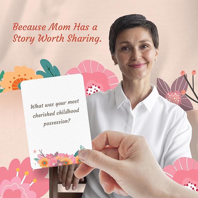Game That Song Moments with Mom - Conversation Cards Gift for Mother's on her Day! Includes 120 question Cards for boy and Daughter Gifts to Learn More About her! Fun!