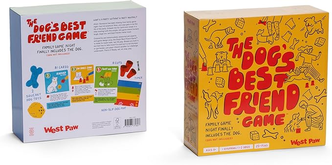 WEST PAW Dog's Best Friend Game??- Fun Family Game for Kids & Adults - Board, Challenge, & Dog Training Tip Cards Encourage Connection & Positive Reinforcement - Fun Games That Include Your Dog