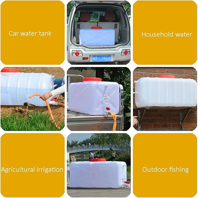 NAKAN Large Storage Container Portable Water Bucket Plastic Travel Desktop Container Rainwater Collection Storage Container Outdoor Water Storage for Camping Hiking Climbing(Size:45L)