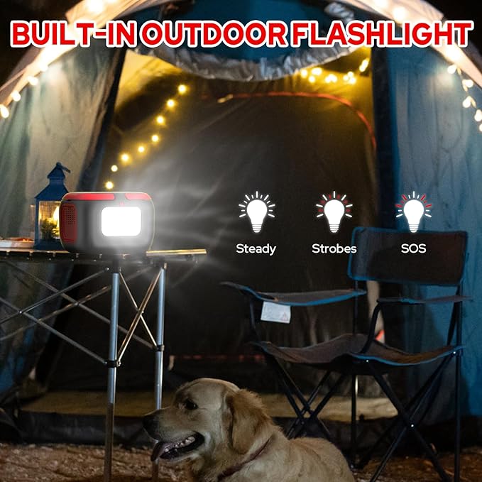 Portable Power Station 120W, 110V Outdoor Power Pack Generator with AC Outlet, External Lithium Battery Pack with USB C Input for Camping Home Use VanLife Adventures