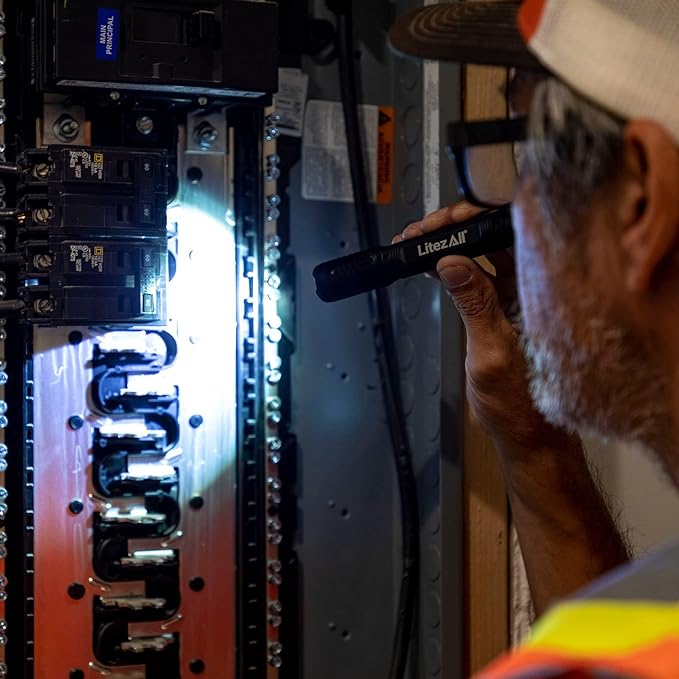 LitezAll 280 Lumen Tactical Flashlight, Compact LED Pocket Flashlight for Everyday Carry, Battery Powered EDC Light for Work, Outdoor, Emergency, and Home Use ??Easy Operation