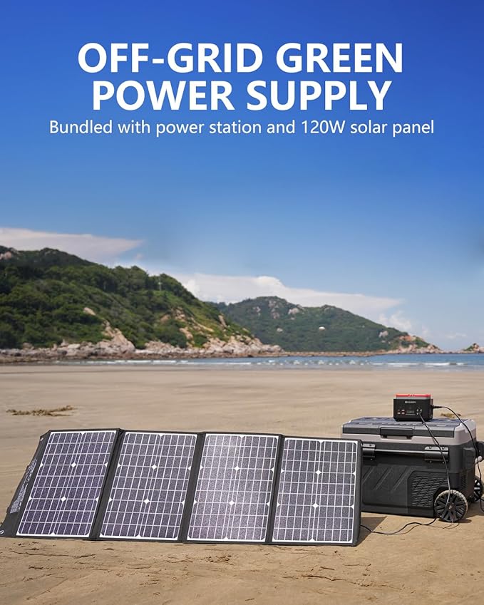 ELECAENTA 120W Portable Solar Panel for Power Station Generator, 25% High Conversion, 45W USB C QC 3.0 for Cell Phone Tablet Camera Drone, Foldable ETFE Solar Charger for Outdoors Camping Off Grid