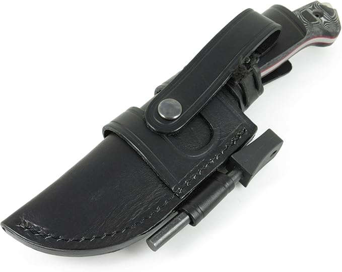 JEO-TEC Nº29 Full Tang Bushcraft Survival Hunting Camping Knife - MOVA-58 Stainless Steel - 10'' Overall - Fixed Blade Knife with Sheath - Handmade in Spain