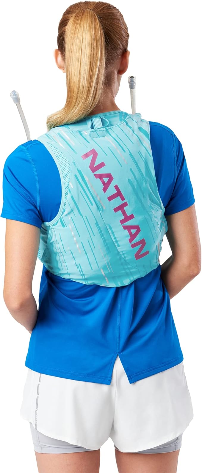 Nathan Pinnacle Race Vest 4L Running Vest with Water Bottle, with Two 20 oz Hydration Soft Flasks, Water-Resistant Pockets, Lightweight & Moisture Wicking