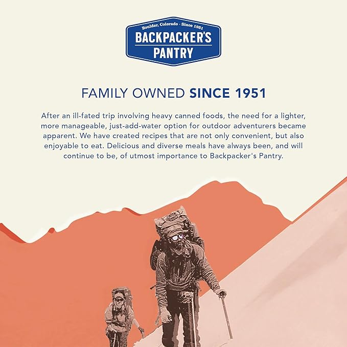 Backpacker's Pantry Kathmandu Curry, 2 Servings Per Pouch, Freeze Dried Food, 16 Grams of Protein, Vegan, Gluten Free