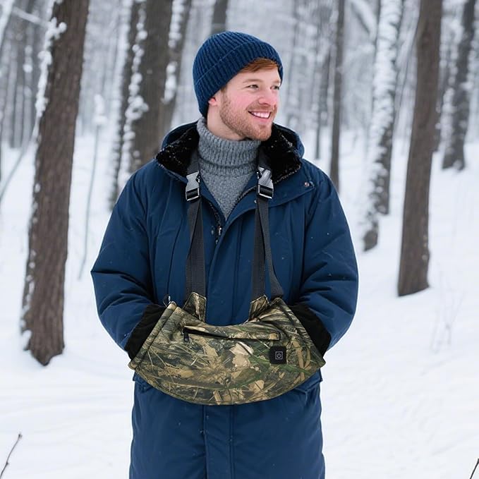 Heated Hand Muff, Electric Heating Hand Warmer Pouch, Suitable for Outdoor Hunting, Sports, Photography, Golf, Football in Cold Winter Keep Warmth (Batteries no Including)