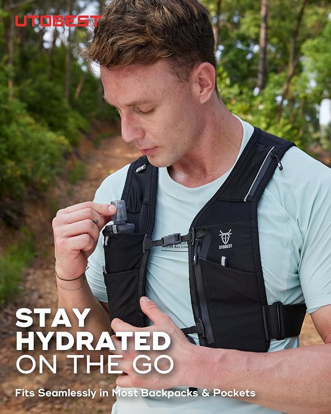 Soft Flask, 1 Pack Flexible TPU Hydration Water Bottle, Collapsible for Running, Hiking, Cycling, Climbing, and Marathon