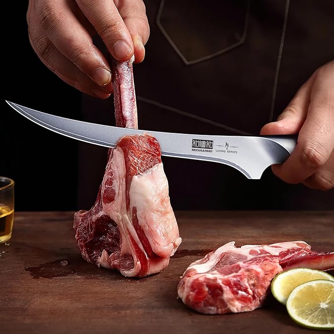 Fillet Knife 9 Inch, Super Sharp Boning Knife in High Carbon Stainless Steel, Professional Japanese Fish Knives for Meat Poultry Cutting