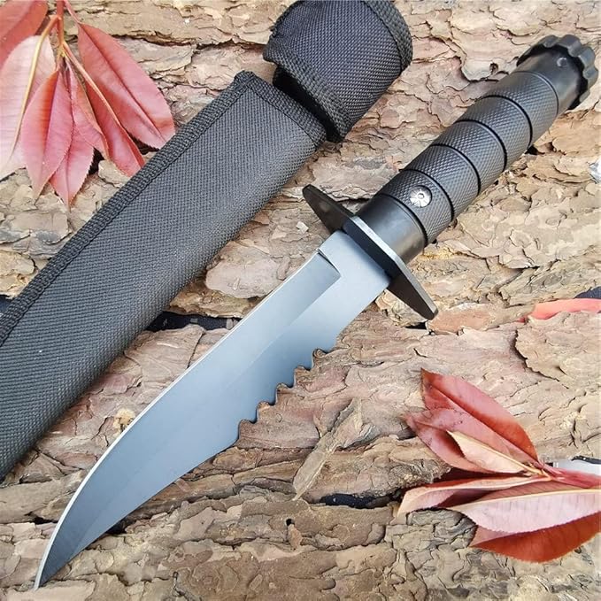 DOOM BLADE 3 Piece Small Survival Hatchet Camping Axe&Fixed Blade Knife Combo Set,Tomahawk,Hatchet,Pocket Folding Knives,440C Steel Blade with Nylon Sheath for Outdoor Hunting Camping(Type-1)