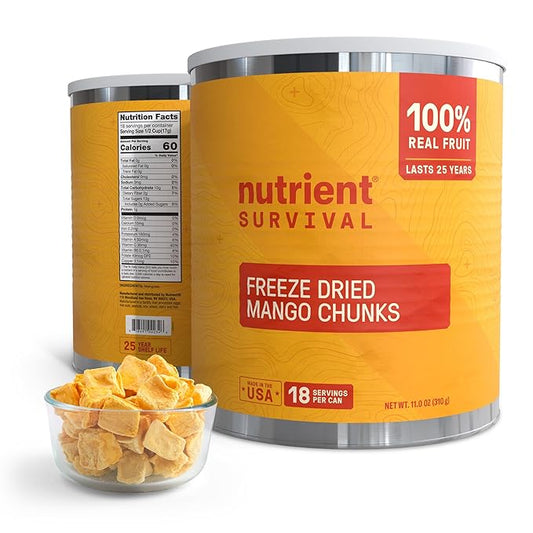 Freeze-Dried Mangoes ??#10 Can | 25-Year Shelf Life | Emergency Food Storage & Snacking