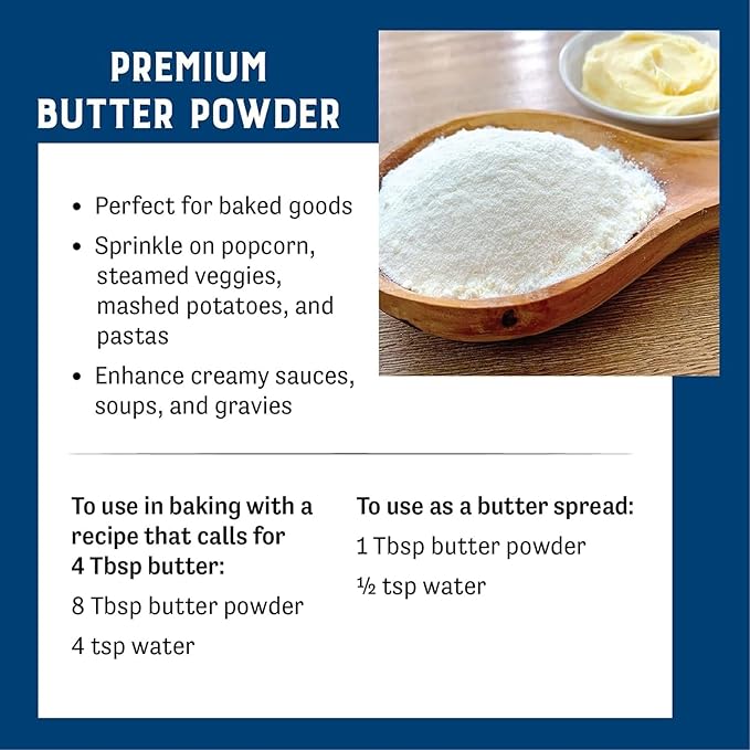 Judee's Gluten Free Butter Powder - Gluten Free Baking & Keto Snacks - Works with Powdered Buttermilk & Dry Milk Powder - 5 lb (Pack of 8)