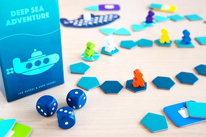 Oink Games Deep Sea Adventure Boost ??Push-Your-Luck Family Board Game | 2?? Players | Ages 8+ | Portable Travel Game