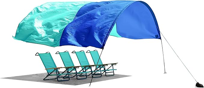 Shibumi Shade®, The Original Wind-Powered® Beach Canopy with Wind Assist Included, Provides 150 Sq. Ft. of Shade, Compact & Easy to Carry, Sets up in 3 Minutes