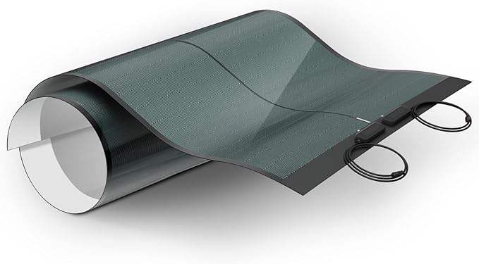 BougeRV Yuma 200W CIGS Thin-Film Flexible Solar Panel, The Most Flexible Solar Panel with Tape for Easy Installation