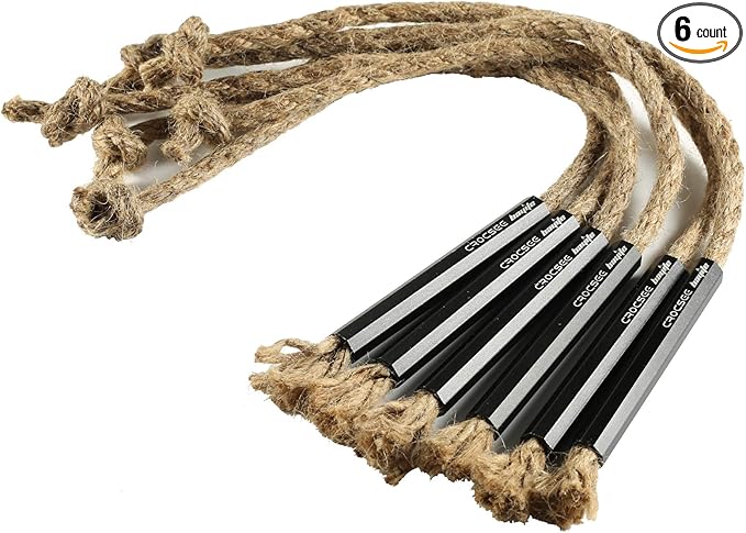 CrocSee Aluminum Bellows Tube Sleeve, Survival Waterproof Wick Hemp Cord Tinder Kits for Fire Starting
