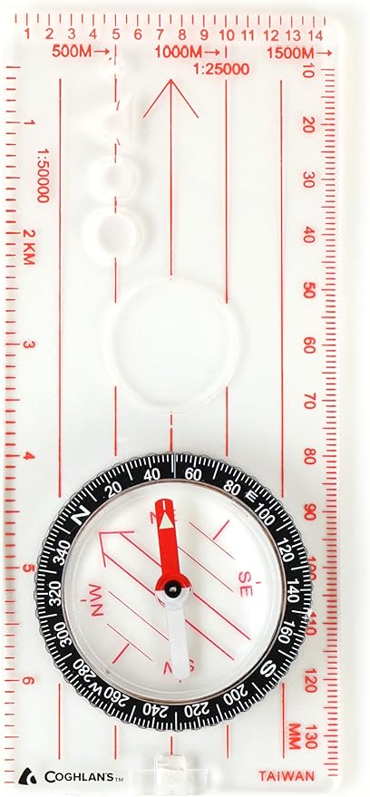 Coghlan’s Outdoor Compasses – Lightweight, Durable Navigation Tools for Hiking, Camping, Orienteering & Survival with Map, Wrist, Lensatic, LED, and Carabiner Options