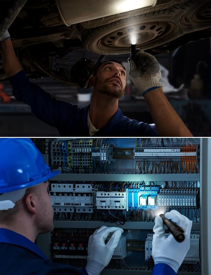 LE LED Pen Flashlights, Lightweight, Mini, Waterproof Pocket Flashlight with Clip, 2 Pack Small Flashlights for Inspection, Work, Emergency