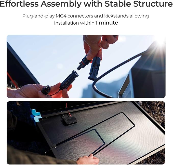 Renogy 220W Portable Solar Panel Suitcase, 23% High Efficiency Foldable Solar Charger for Power Station, Durable for Decades, with Sturdy Kickstands, IP67 Waterproof for RV Camping Off-Grid Blackouts