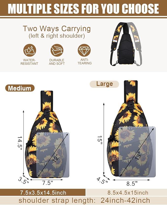 Crossbody Bags for Women Men Trendy Sling Bag Bakpack Casual Chest Bag with Convertible Shoulder Strap
