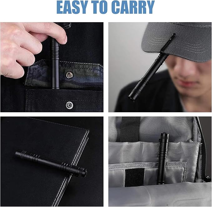 5.1" Mini Pocket Flashlight, Small LED Pen Light with Clip, 500 Lumen Torch White Light Powered by AAA Battery, Portable Versatile for Inspection Medical Repair Camping Outdoor Emergency