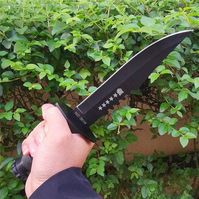 DOOM BLADE 3 Piece Small Survival Hatchet Camping Axe&Fixed Blade Knife Combo Set,Tomahawk,Hatchet,Pocket Folding Knives,440C Steel Blade with Nylon Sheath for Outdoor Hunting Camping(Type-1)