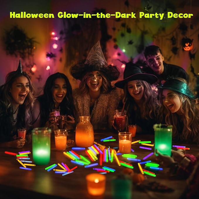 POPGIFTU 120 Mini Glow Sticks Bulk (1.96"), 6 Bright Colors ??Glow-in-the-Dark Small Sticks for Easter Eggs, Basket Stuffers, Party Favors, Neon Parties, Weddings, Halloween, Classroom Prizes
