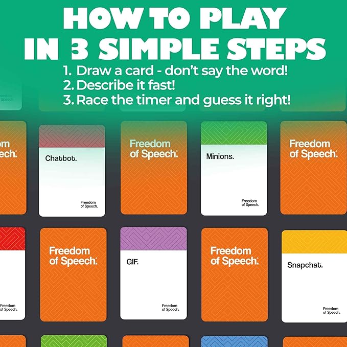 QUOKKA Freedom of Speech Card Board Game - Modern Life Edition - Fast-Paced | Guess The Word | Easy to Play - Party Game for Game Night