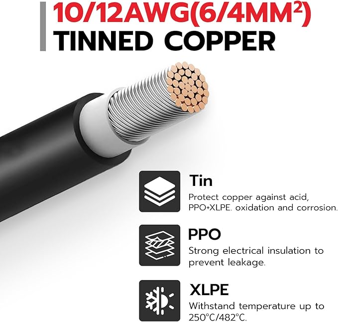 1 Pair Solar Connectors Y Branch 2 to 6,30A 1000VDC Solar Parallel Connectors for 2-3 Solar Panels,10AWG Adapter Solar Panel Connectors
