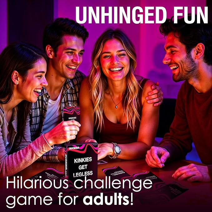 QUOKKA Card Games for Adults Let?™s Get Legless - Extra Daring Adult Games for Party Game Night with 104 Hilarious Tasks & Risky Questions, Inappropriate Challenges to Spice Up The Night, Ages 21+ Only