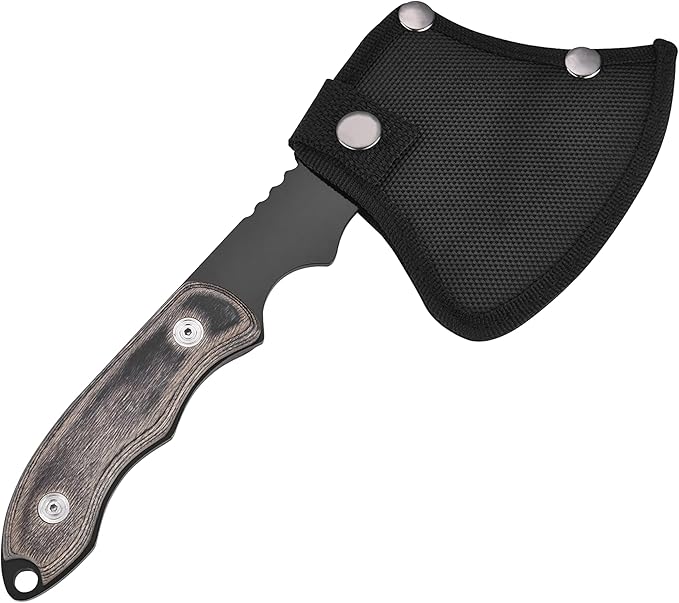 ASR Outdoor Handheld 12 inch Camping Axe Hatchet Full Tang Forged Steel