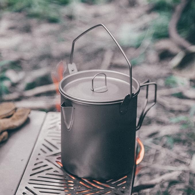 Fire-Maple Alti Titanium Cup | Ultralight Camping Mug with Scale | Foldable Drinkware for Coffee Tea | Ideal for Hiking Backpacking and Camp Use (900ML)