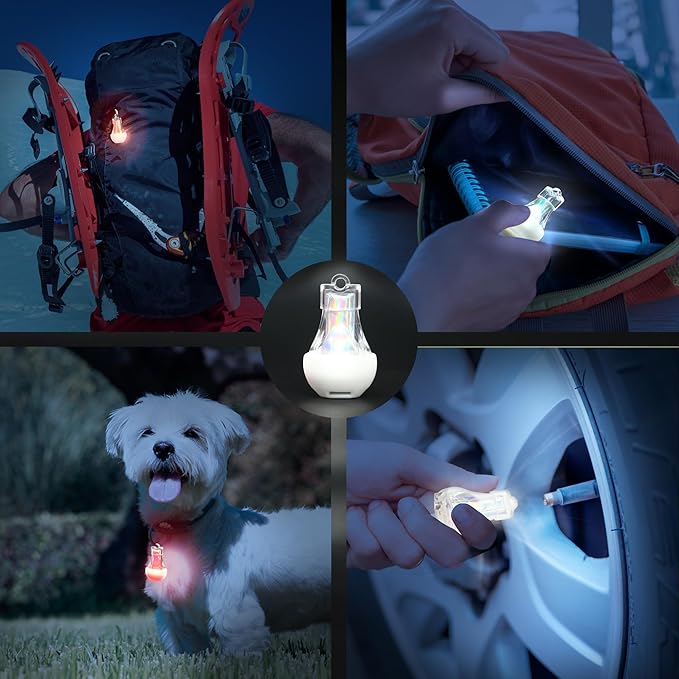 Mini Lantern LED Flashlight, Small Keychain Flashlight Rechargeable USB, Waterproof Pocket Purse Light with Magnetic for Camping Nighttime, EDC Gear Tools Keychian Light (White-3Pcs)