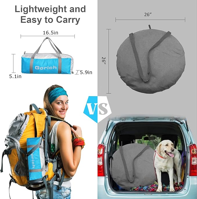 Gorich Beach Tent Sun Shelter for 3/4-5/6-7/8-10 Person with UPF 50ï¼?UV Protection, Lightweight & Easy Setup Beach Shade Canopy, Portable Beach Shade Tent Beach Cabana