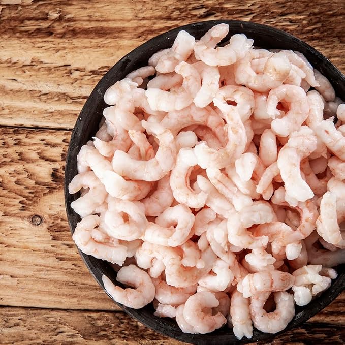 MW Polar Tiny Shrimp Without Vein 6.35 oz (Pack of 12), Wild Caught, Ready to Eat, Denmark Cold Water, Clean & Peeled