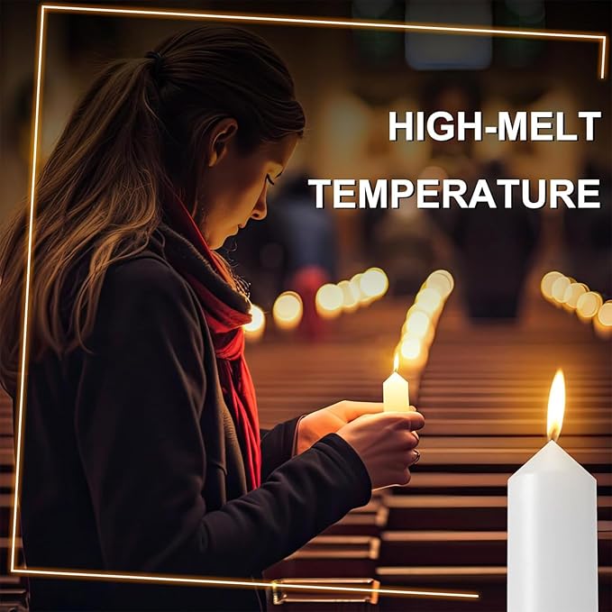 9 Hour Emergency Candles for Lantern (Lantern Not Included) 3.5 Inch White Candles Long Burning Survival Bougie Bulk for Outdoor Camping Power Outage Emergency Survival Preparedness