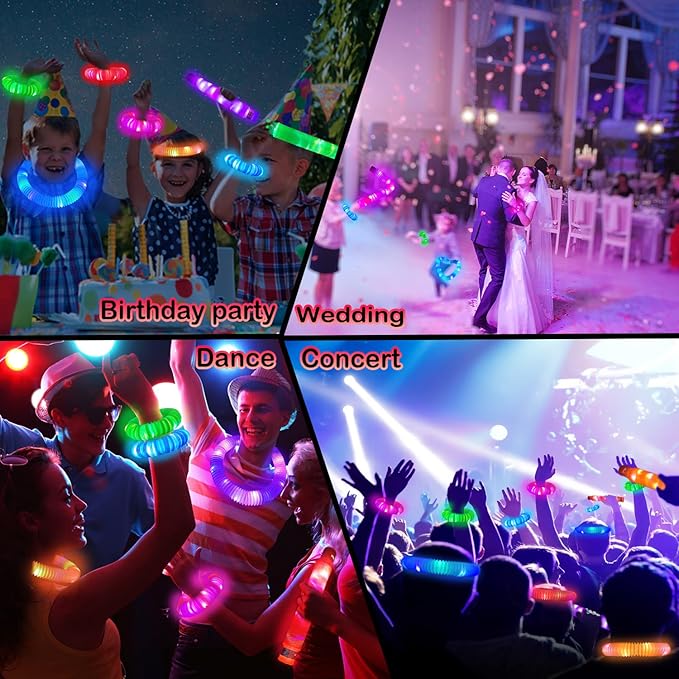 Halloween Glow Sticks Party Favors for Kids 12 PCS-Glow in Dark Party Supplies for Toddlers, Light Up Necklace Bracelet Accessories for Boys Girls, Neon Decorations for Birthday Dance Camp Care