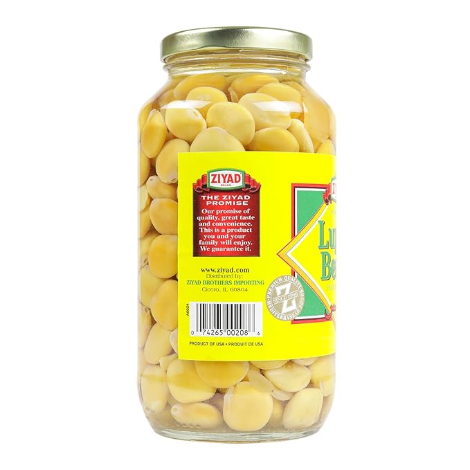 Ziyad Brand Premium Lupini Beans Snack, High Plant Protein, Keto, Mediterranean Diet, Non Perishable, Vegan, Vegetarian, 16 oz Pack of 3