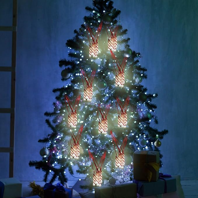 Wettarn 120 Pcs 4" Christmas Glow Sticks Light up Sticks Bright Candy Cane Light Stick Bulk Christmas Party Favors Adults Camping Hiking Activities Blackout Storm Emergency