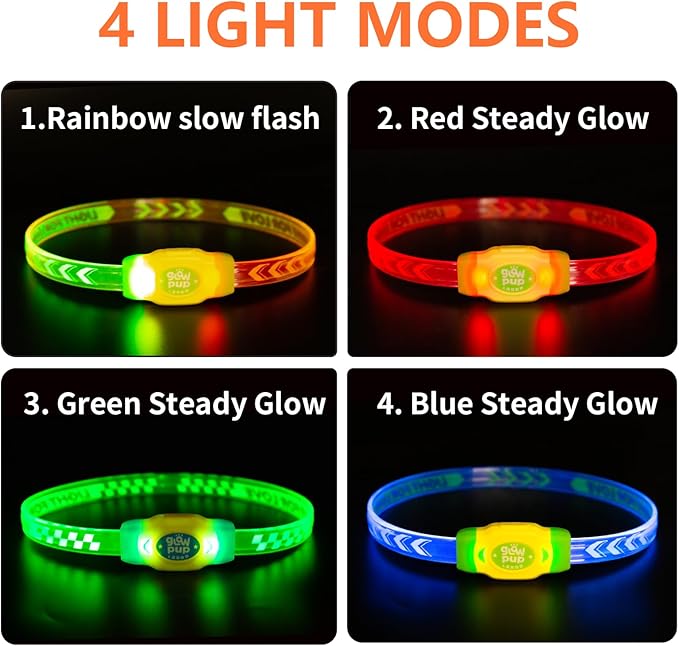 LaRoo LED Light Up Dog Collar, Multi-Color Glowing Safety Pet Collar, USB Rechargeable, Adjustable, Night Walk High Visibility Collar Safety Dog Light for Small Medium Dogs(Purple)