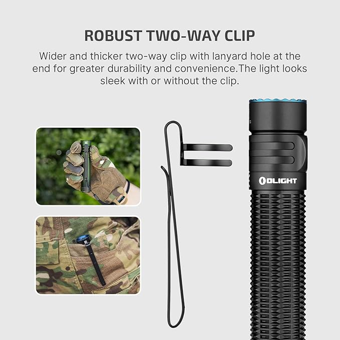 OLIGHT Warrior Mini3 Tactical Flashlight, Dual Switches LED Rechargeable Light with MCC3 Charger, 1750 Lumens Powerful EDC Light for Camping, Emergency and Outdoor (Black)