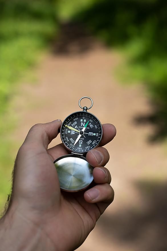 Coghlan’s Outdoor Compasses – Lightweight, Durable Navigation Tools for Hiking, Camping, Orienteering & Survival with Map, Wrist, Lensatic, LED, and Carabiner Options