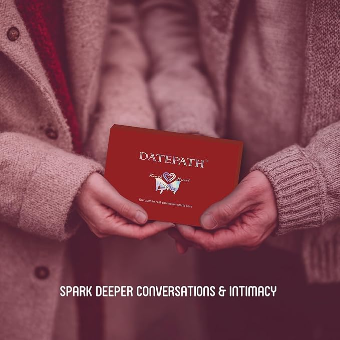 DATEPATH Deep Conversation Cards for Couples - 110 Question Game for 2-4 Players to Build Intimacy, Fun Dating Game for New or Established Couples, Relationship Card Game for Adults Date Night