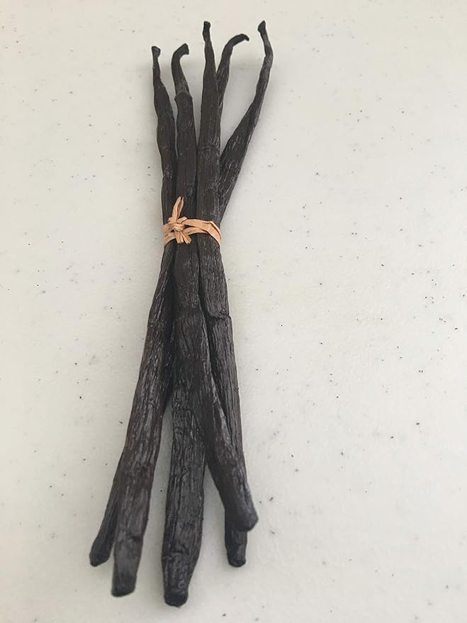 5 Organic Madagascar Vanilla Beans Grade A. Certified USDA Organic. 6"-7.5" Fresh by FITNCLEAN VANILLA for Extract, Paste, Cooking and Baking. NON-GMO Whole Pods